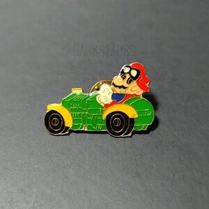 Vintage Rare 1988 Nintendo Super Mario Racecar Enamel Lapel Pin